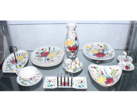 A collection of 1960s Midwinter "Bella Vista" pattern tableware, designed by Eve Midwinter and adapted by Jessie Tait, includ