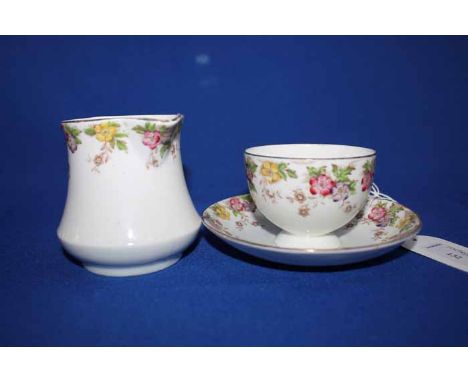 COLLECTION OF 20TH CENTURY TEA CHINAincluding Harrowby part bone china tea service, decorated with rose motif on blush pink g