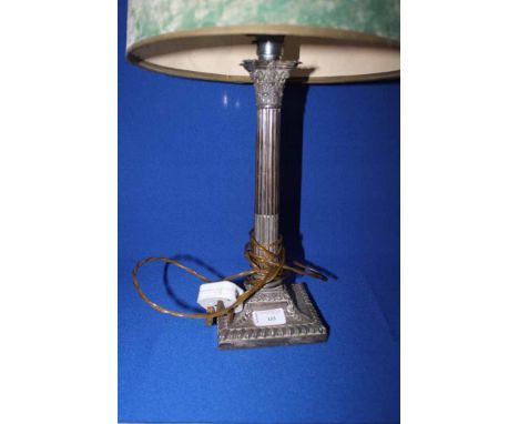 SILVER CORINTHIAN TABLE LAMP