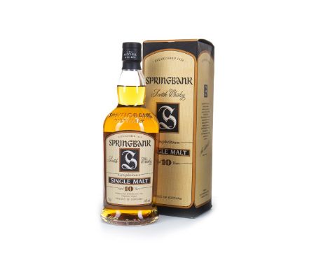 SPRINGBANK AGED 10 YEARS Single Malt Scotch Whisky 70cl, 46% volume, in carton.