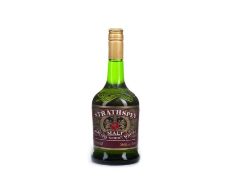 STRATHSPEY Single Malt Scotch Whisky 26 2/3 fl.oz, 70° proof.