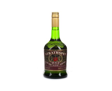 STRATHSPEY Single Malt Scotch Whisky 26 2/3 fl.oz, 70° proof.