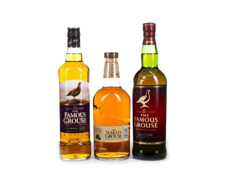 THE NAKED GROUSE Blended Malt Scotch Whisky 70cl, 40% volume. FAMOUS GROUSE AGED 18 YEARS Blended Malt Scotch Whisky 700ml, 4