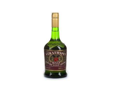 STRATHSPEY Single Malt Scotch Whisky 26 2/3 fl.oz, 70° proof.