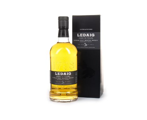 LEDAIG 10 YEARS OLD Single Malt Scotch Whisky 70cl, 46.3% volume, in carton.