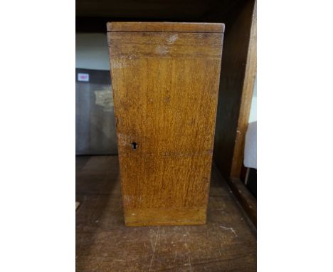 A lacquered brass monocular microscope, by R &amp; J Beck Ltd, No.23340,&nbsp;in mahogany box; together with a small quantity