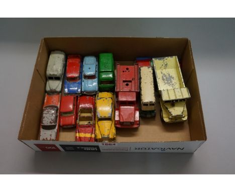 A small collection of Corgi and Dinky diecast vehicles,&nbsp;all playworn. (12) 