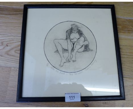 Susie Penning After the Bath Signed print, No 14/50 25 x 25cm