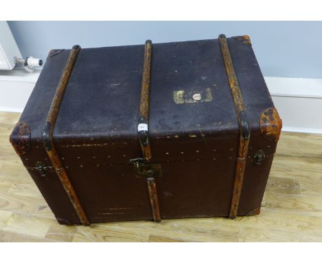 An Edwardian Travel Trunk.  85 x 57cm
