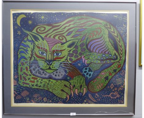 Charles Williamson Cat Limited edition print No 4/12 85 x 70cm
