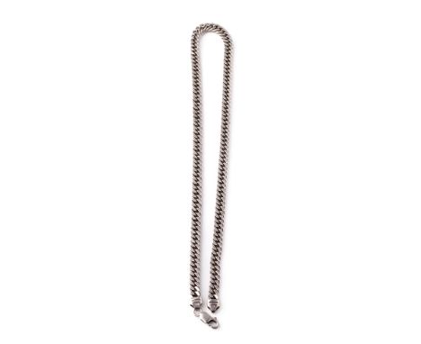 Silver curb link chain, 66.5 grams, 51.5cm long.  
