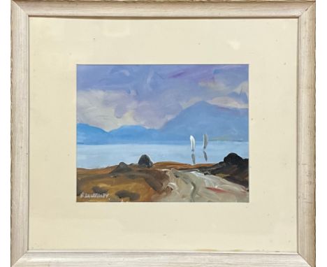 R Dunleavey  Irish Lake Scene  signed, oil, 37cm x 43cm