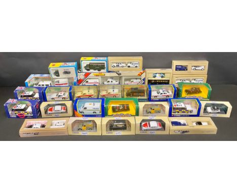 A Corgi Classics die-cast scale model, Police Mobile Column, Thames Trader Control Unit, 30307, boxed; other Corgi model poli