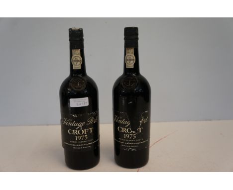 2x Bottles of vintage croft port 1975 sealed &amp; unopened