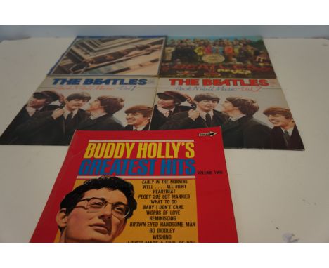 4x Beatles Albums &amp; Buddy Holly LP