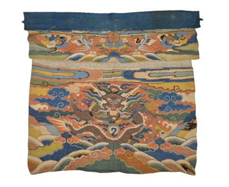 A Chinese Kesi weave alter hanging, Late Ming or Qing Dynasty, 17th or early 18th century, the weave is traditional Ming peri