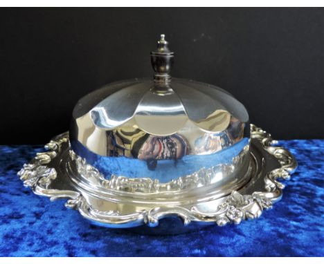 Antique Art Nouveau Silver Plate Muffin Dish/Warmer c.1890's.   A handsome W &amp; G Sissons of Sheffield Silver Plate muffin