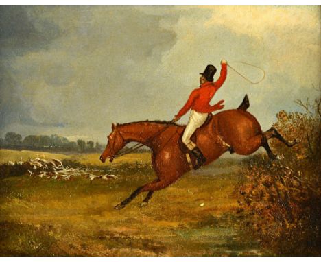 Francis Calcraft Turner (1742-1846), Full Cry; The Death, a pair, oil on panel, each 18cm x 22cm.(2)
