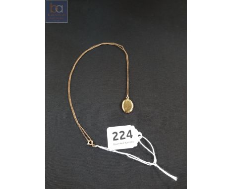 GOLD LOCKET AND CHAIN 