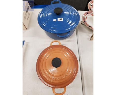 2 LE CREUSET CAST AND ENAMEL POTS 