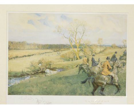 Lionel Edwards (1878-1966). The Atherstone, hunting print, signed, gift dedicated in ink, Fine Art Trade Guilt blind stamp, p