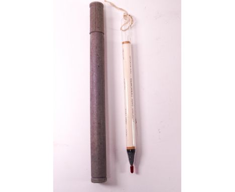 An ammeter over cable A/C/ measure by Ferranti, and a dairy thermometer