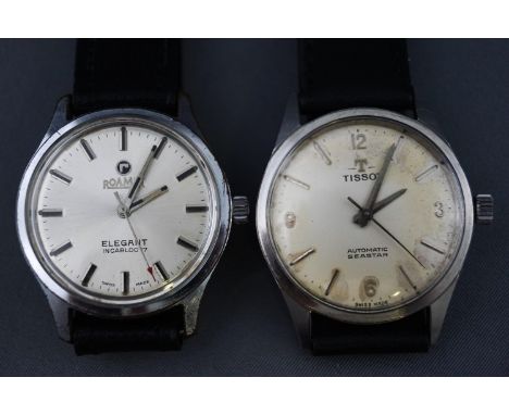 A collection of two wristwatches : A stainless steel self winding Roamer watch, reference: 520-2100.330 and a stainless steel