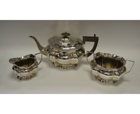 An EPNS  three piece tea service comprising of a teapot, sucrier and cream jug 