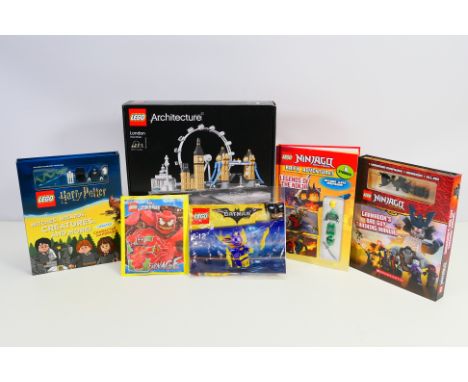 Lego - A mixed group of Lego that includes Lego Harry Potter Character Handbook, Lego Architecture London, Lego The Batman Mo