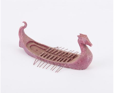Charlie and the Chocolate Factory (2005) Prototype miniature of the boat from the film with two storyboard prints (3). 