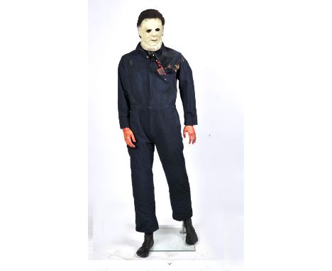 Halloween (2018) Full size production style masked display mannequin with jumpsuit and knife, Height 1.9 Meters. 