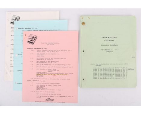 Pulp Fiction (1994)  Original Revisions Film Shooting Schedule, September 27, 1993; & Daily Pre-Production Film Schedule, Sep