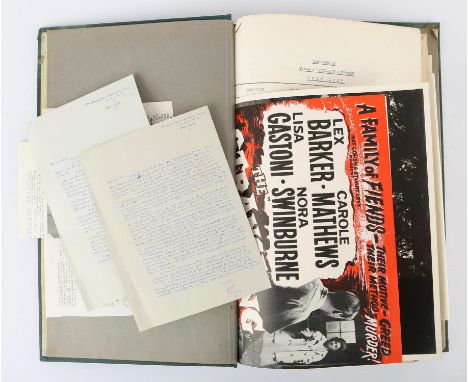 Puzzle for Fiends (1958) - Original Bound Annotated Third Draft Shooting Film Script, as used by producer, Alec. C. Snowden &