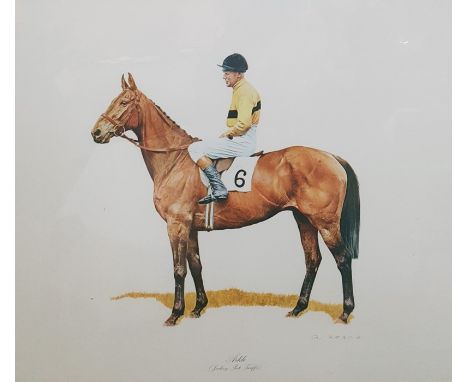 After G. KeaneColour printArkel, Jockey Pat Taff and After PhilippColour print, Shergar, 148/500, signed and numbered in penc