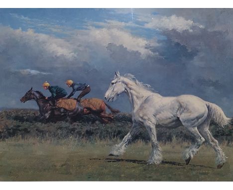 Colour print by John Beer, 1683-1822 "Fathers of the turf", 47 x 65cm,together with After M Coward Colour print, Delusions of