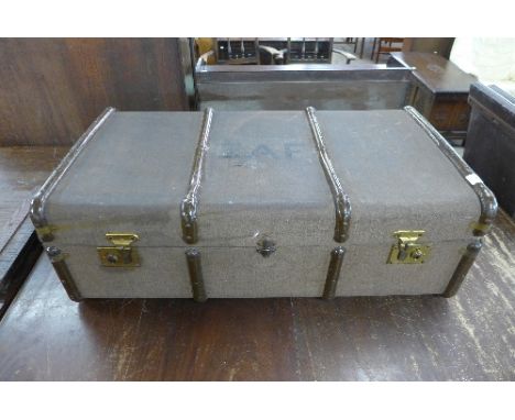 A steamer trunk