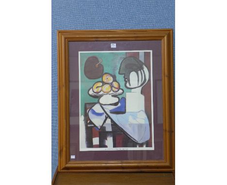 A Pablo Picasso print, Bust, Bowl and Palette, framed
