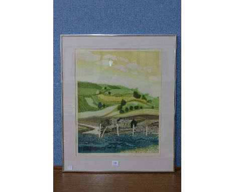 A signed Robert Barnes limited edition print, Stonehouse I, framed