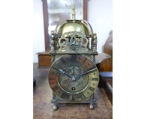 A 19th Century Smiths English Clock Company brass lantern clock