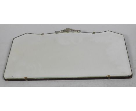 A Vintage Bevel Edge Wall Mirror, 53cm Wide 