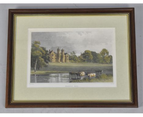 A Framed Print, Brereton Hall, 17cm x 27cm 