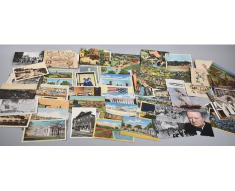 A Collection of Vintage Postcards, Most Unused Including a Good Selection of American Examples 