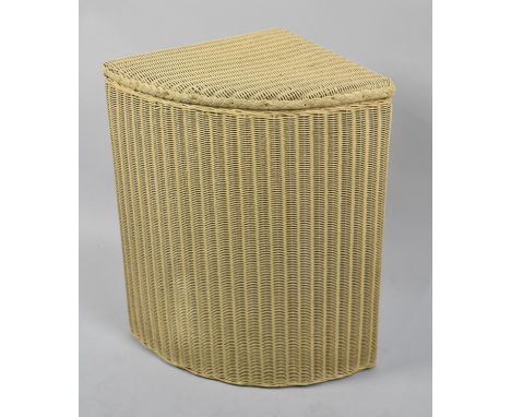 A Vintage Lloyd Loom Corner Linen Box, 47cm Wide 