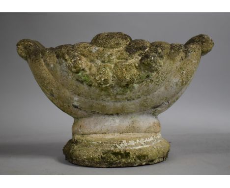 A Reconstituted Stone Planter of Urn Form, 33cms Wide and 51cm High 