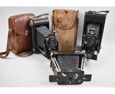 A Collection of Three Vintage Folding Cameras 