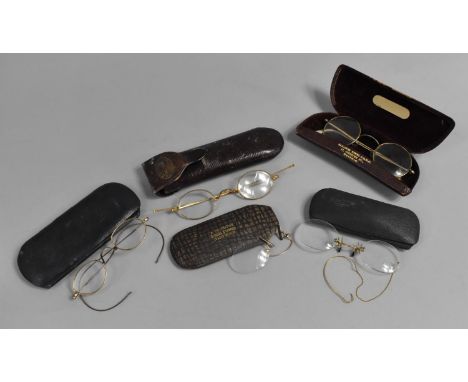 A Collection of Various Vintage Spectacle Frames, Pince Nez etc 