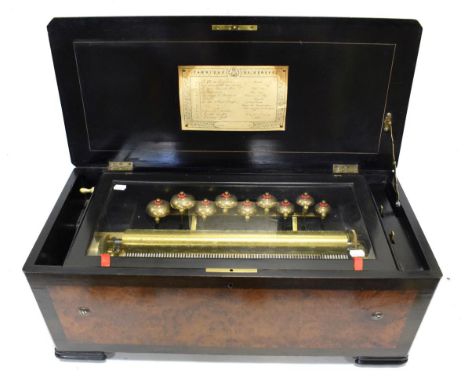 A Fine Bells-en-Vue Musical Box Playing 12 Airs, By B. A. Bremond (Late Rivenc), serial No. 24948, Gamme No. 1127, circa 1888