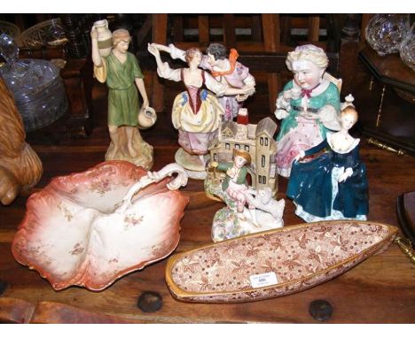 Various collectable ceramic ware including Royal Dux, Royal Doulton etc.