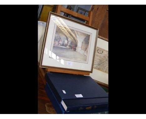 Sir William Russell Flint coloured print, together with a Limited Edition book on the artist and one other