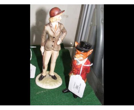 A Royal Doulton figure of fox together with a Goebel figure of horse riderCONDITION REPORTIn our judgement, condition of lot 